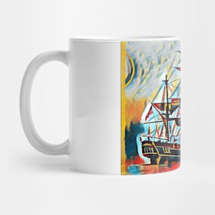 Pirate Ship Graphic Art Design | Digital Art | Painting Mug